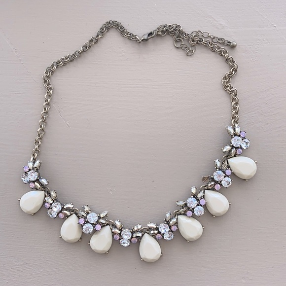 Bronze necklace with cream and pink detail - Picture 1 of 1